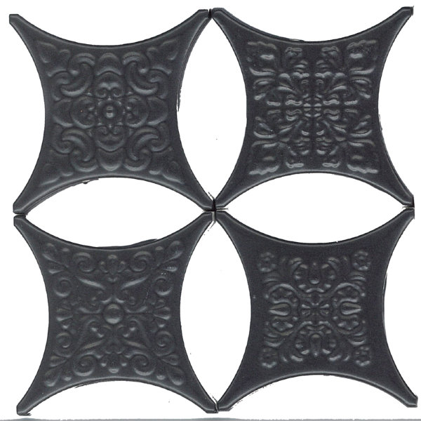 Estrella Set Core Negro, Absolut Keramika (вставка 6.7х6.7) 