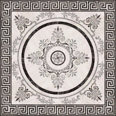 Click ceramica Roseton Nero 4 45х45 декор
