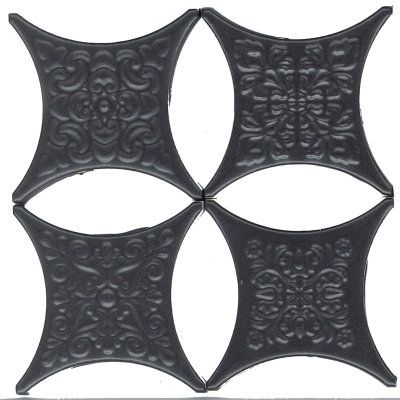Estrella Set Core Negro, Absolut Keramika (вставка 6.7х6.7)