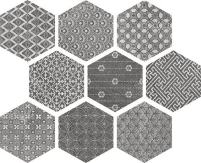 Ape Hexagon Kendo mix Grey 23x26 керамогранит