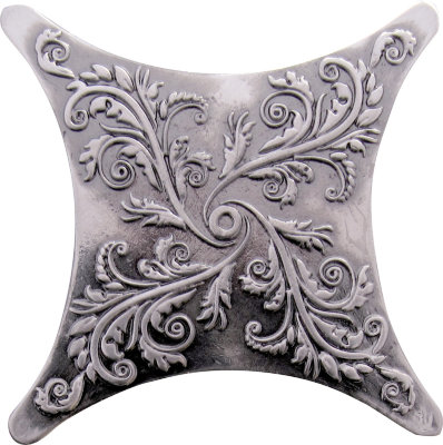 Estrella Plox Satined 1704 E1 Black Silver, Absolut Keramika (вставка 6.7х6.7)