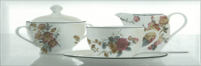 Absolut Keramika Decor Tea 03 White A 10x30 декор